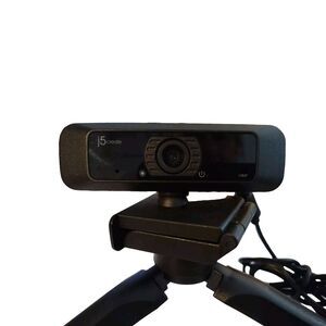 J5create USB 360° Rotation & 1080P HD Webcam, Black, JVCU100